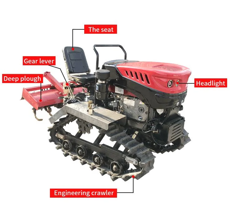 Made in China Good Quality Tractors for Agriculture 25 HP 35 HP Multi-Functional Crawler Tractor